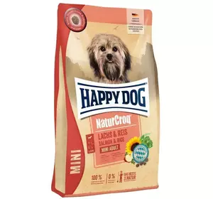 Сухий корм Happy Dog Naturcroq Mini Lachs & Reis для собак маленьких порід з лососем та рисом 4 кг