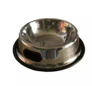 Миска для собаки з нержавіючої сталі кругла 24-1-7 (0.15л) 15 см