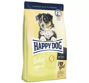Happy Dog Baby Lamb & Rice 10кг корм для цуценят великих і середніх порід з 4 тижнів до 6 місяців