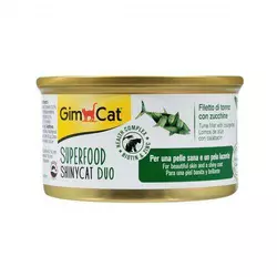 Вологий корм GimCat Shiny Cat Superfood для котів, тунець та цукіні, 70 г
