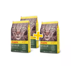 АКЦІЯ 2+1 Сухий корм Josera NatureCat беззерновой корм для кішок з чутливим травленням і кошенят від 6 міс. 2 кг (3 шт.)
