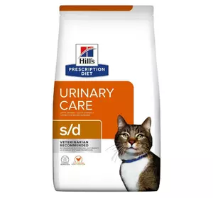 Корм для котів Хіллс Hills PD Feline Urinary Care s/d сухий корм з куркою 3 кг при догляді за сечовивідною системою