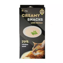 Ласощі Creamy Snacks (Кремі Снекс) для кішок, крем зі смаком курки (в стиках), 6 х 10 г