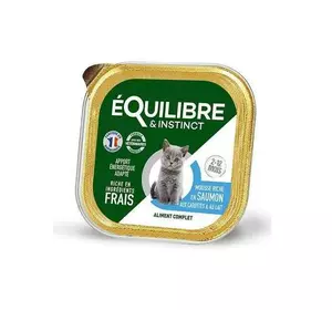 Мус Equilibre (Екулібре) для кошенят з лососем, морквою та молоком 85 г