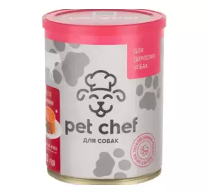 Консерви для собак Пет Шеф Pet Chef паштет м'ясний для дорослих собак з яловичиною 360 г