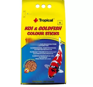 Сухий корм для ставкових риб Tropical у паличках "Koi & Goldfish Colour Sticks" 10л/800г (для ставкових риб)