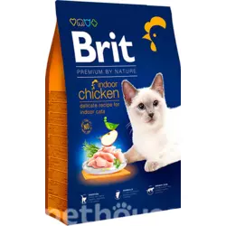 Сухий корм Бріт Brit Premium by Nature Cat Indoor Chicken з курячим м'ясом для котів, 300 г