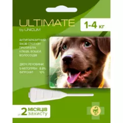 Ultimate UNICUM (Ультімейт Унікум) краплі від бліх, кліщів, вошей і волосоїдів для собак 1 - 4 кг 0,6 мл