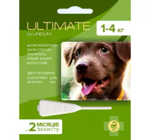 Ultimate UNICUM (Ультімейт Унікум) краплі від бліх, кліщів, вошей і волосоїдів для собак 1 - 4 кг 0,6 мл