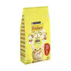 Сухий корм Фріскіс Friskies для кішок з яловичиною куркою та овочами 10 кг