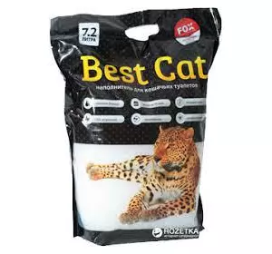 Силикагелевий наповнювач Бест Кет для котячого туалету Best Cat White 7,2 літра