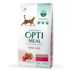 Сухий корм Optimeal для кішок з високим вмістом телятини 1.5 кг