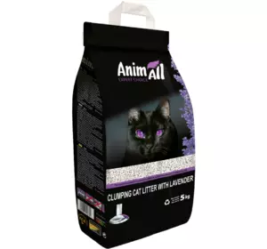 Наповнювач AnimAll бентонітовий для кішок з ароматом лаванди, 5 кг