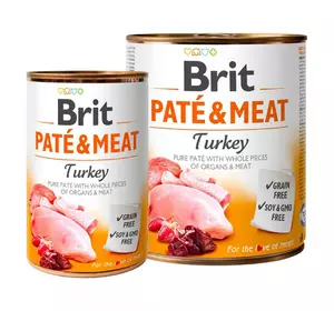 Brit Pete & Meat Turkey Консерви для собак з індичкою / 400 гр