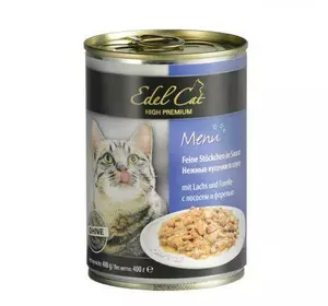 Вологий корм Edel Cat для котів, з лососем та фореллю, 400 г
