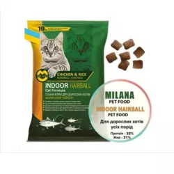 Milana Indoor Hairball - сухий корм для дорослих котів 10кг