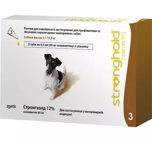 Краплі стронгхолд 60 для собак масою 5.1 - 10 кг (ціна за 1 піпетку / 0.5 мл), Zoetis