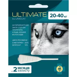 Ultimate UNICUM (Ультімейт Унікум) краплі від бліх, кліщів, вошей і волосоїдів для собак 20 - 40 кг 3,2 мл