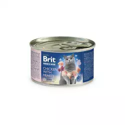 Вологий корм Brit Premium by Nature для котів, з куркою та серцем, 200 г