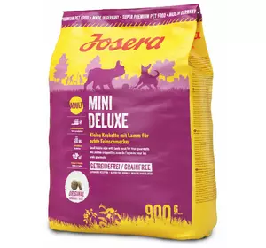 Сухой корм Josera MiniDeluxe (Йозера МініДелюкс) з ягням для собак малих пород, 900 г