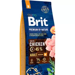 Сухий корм Бріт Brit Premium Adult M для дорослих собак середніх порід (від 10 до 25 кг), 1 кг