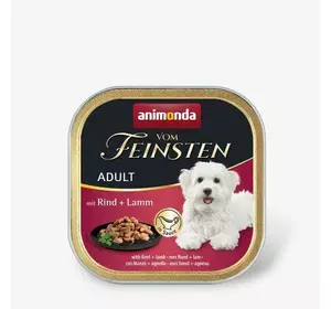 Вологий корм Animonda Vom Feinsten для дорослих собак, з яловичиною і ягнятиною, 150 г
