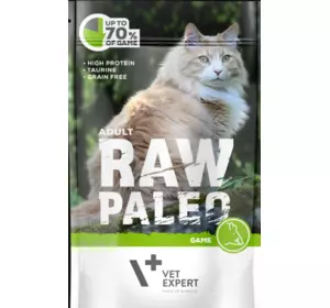 Вологий корм для котів Vet Expert Raw Paleo Adult Cat Game з дичиною, 100 г