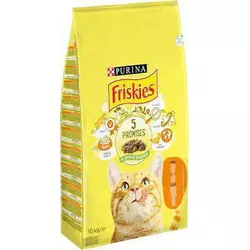 Сухий корм Фріскіс Friskies для котів з куркою та овочами 10 кг
