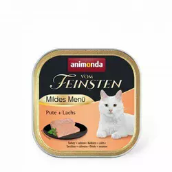 Вологий корм Animonda Vom Feinsten для дорослих котів, з індичкою та лососем, 100 г