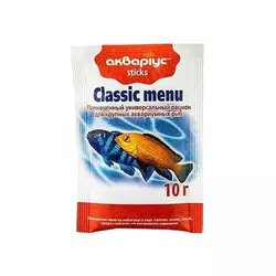 Корм для риб Акваріус класик меню палички 10 г