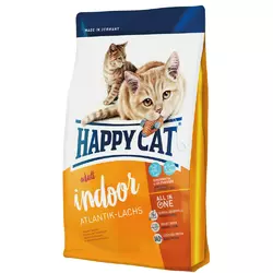 Happy Cat Indoor Atlantik Lachs сухий корм для дорослих котів, що живуть у приміщенні, 4 кг
