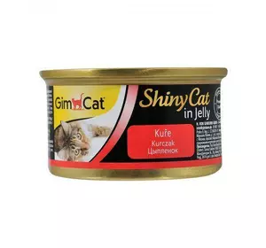 Вологий корм GimCat Shiny Cat для котів, курка, 70 г