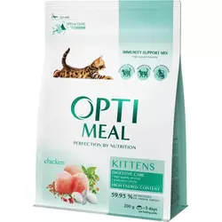 Сухий корм для кошенят Optimeal зі смаком курки 200 г