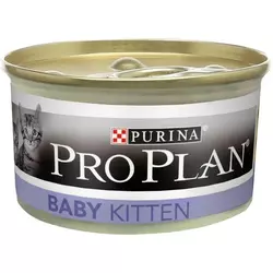 Консервований корм Purina Pro Plan Baby Kitten ніжній мус з куркою для кошенят 85 г