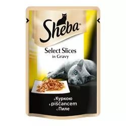 Sheba Selection in Sauce (пауч) Консервы для кошек с курицей в соусе / 85 гр