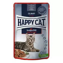 Вологий корм Happy Cat MIS V-Rind Pouch з яловичиною для котів (шматочки в соусі) пауч, 85 г