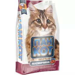 Корм для кішок Пан Кіт сухий з яловичиною, 400 г
