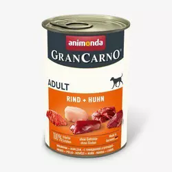 Вологий корм Animonda GranCarno для дорослих собак, з яловичиною та куркою, 400 г