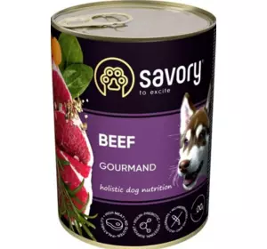 Консерви для собак Сейворі Savory Dog Gourmand з яловичиною, 200 г