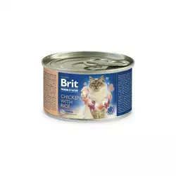 Вологий корм Brit Premium by Nature для котів, з куркою та рисом, 200 г