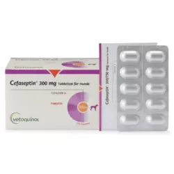 Цефасептин (Cefaseptin) 300 мг №10 таблеток 1т/20 кг (для лікування собак при захворюваннях шкіри) Vetoquinol
