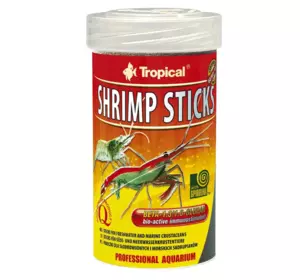 Сухий корм для креветок і раків Tropical у паличках "Shrimp Sticks" 100 мл