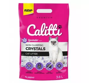 Силікагелевий наповнювач для котячого туалету Calitti Crystals 3.8 л Lavender