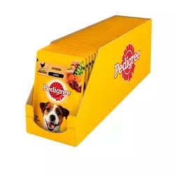 Pedigree (Педігрі) вологий корм для собак з куркою та овочами в соусі 100 г (блок 24 шт)