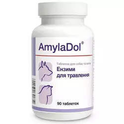 Добавка для собак та кішок АмілаДол (AmylaDol) 90 таблеток Дольфос (DOLFOS) для підшлункової