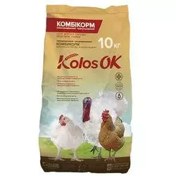 Комбікорм Kolosok зростання для бройлерів, індиченят (19-43 днів), 10 кг