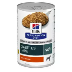 Hill’s PRESCRIPTION DIET w/d Diabetes Care вологий корм для собак при цукровому діабеті, з куркою (консерва), 370 г
