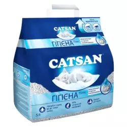 Наповнювач кварцевий гігієнічний Catsan Hygiene Plus для котячого туалету, 5 л