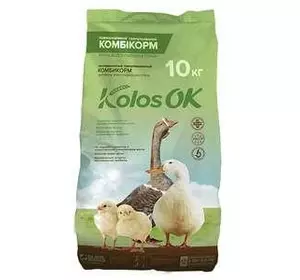 Комбикорм Kolosok рост для цыплят, водоплавной птицы (9-20 недель), 10 кг