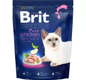 Сухий корм Бріт Brit Premium by Nature Cat Adult Chicken з куркою для котів, 1.5 кг